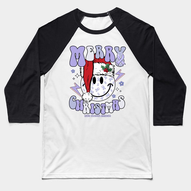 Eating disorders Awareness - santa hat merry christmas cure Baseball T-Shirt by Gost